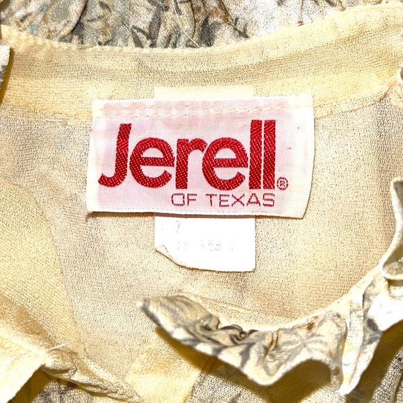 Jerrell of Texas Vintage 1970s Floral Button Down Prairie Dress | Size 7 - Picture 6 of 6